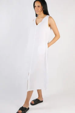 Blueberry Maxi Dress In White