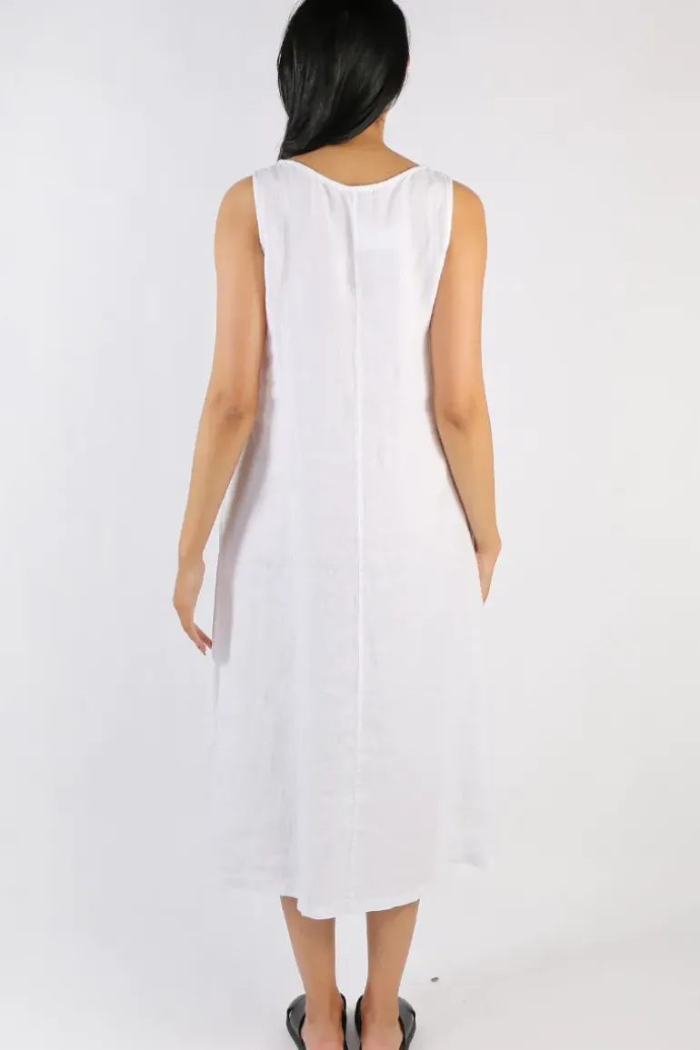 Blueberry Maxi Dress In White