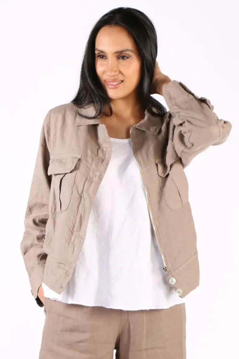 Blueberry Military Jacket In Fango