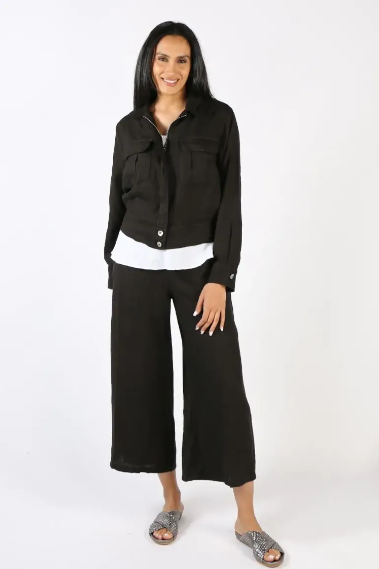 Blueberry Military Jacket In Black