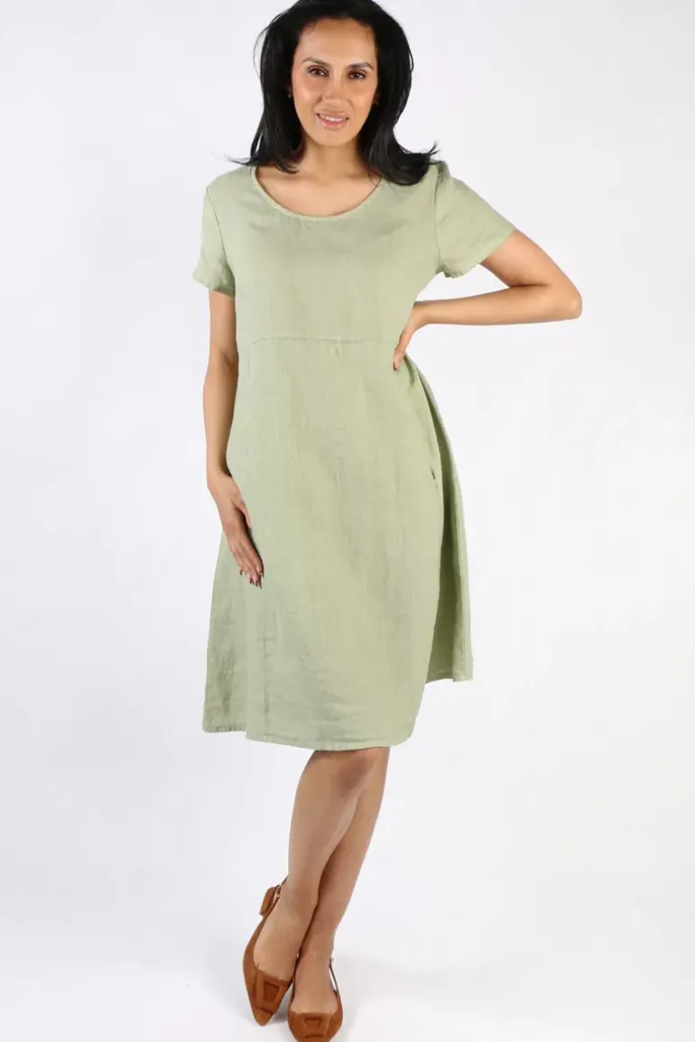 Blueberry Swing Dress In Sage