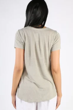 Blueberry Tee Top In Beige