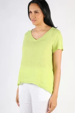 Blueberry Tee Top In Lime