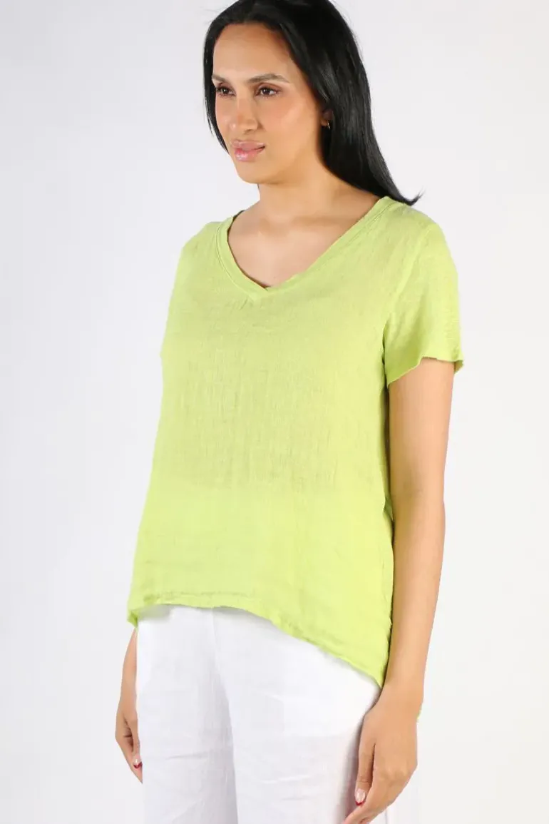 Blueberry Tee Top In Lime