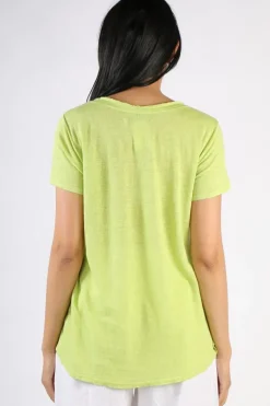 Blueberry Tee Top In Lime