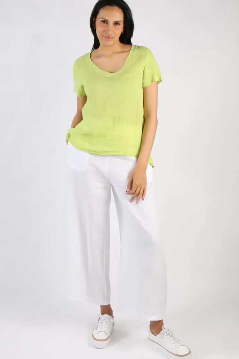 Blueberry Tee Top In Lime