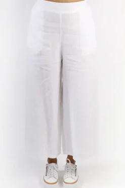 Blueberry Wide Leg Palazzo In White
