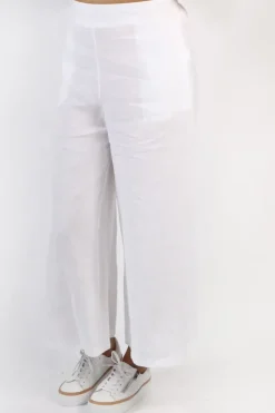 Blueberry Wide Leg Palazzo In White