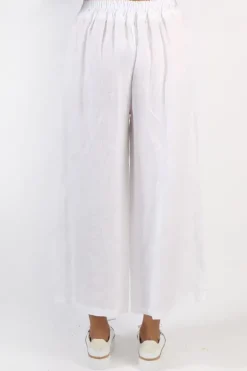 Blueberry Wide Leg Palazzo In White