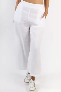 Blueberry Wide Leg Palazzo In White