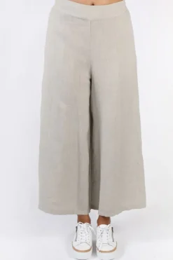 Blueberry Wide Leg Palazzo In Beige