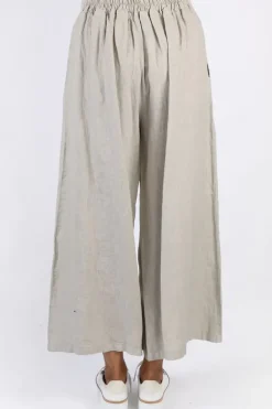 Blueberry Wide Leg Palazzo In Beige