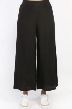 Blueberry Wide Leg Palazzo In Black