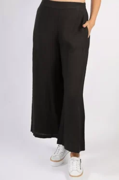 Blueberry Wide Leg Palazzo In Black