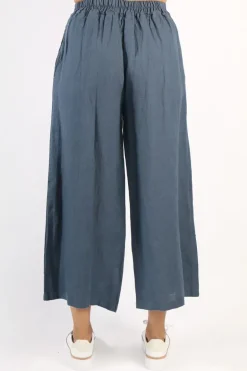 Blueberry Wide Leg Palazzo In Navy