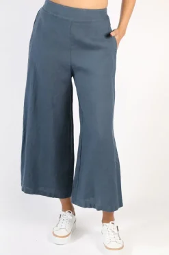 Blueberry Wide Leg Palazzo In Navy