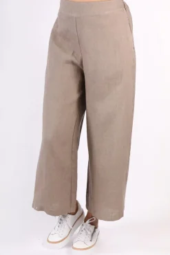 Blueberry Wide Leg Palazzo In Fango