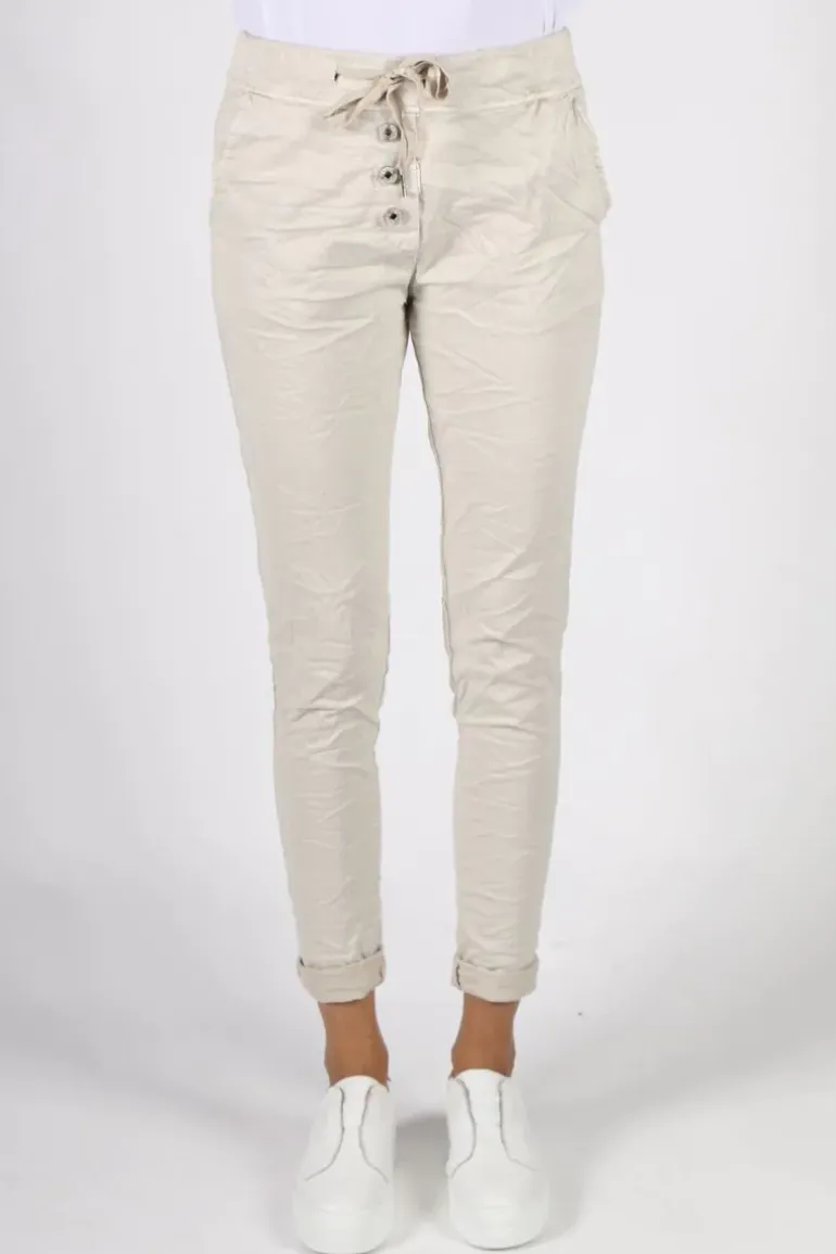 Bohemia Soft Button Jogger In Sand