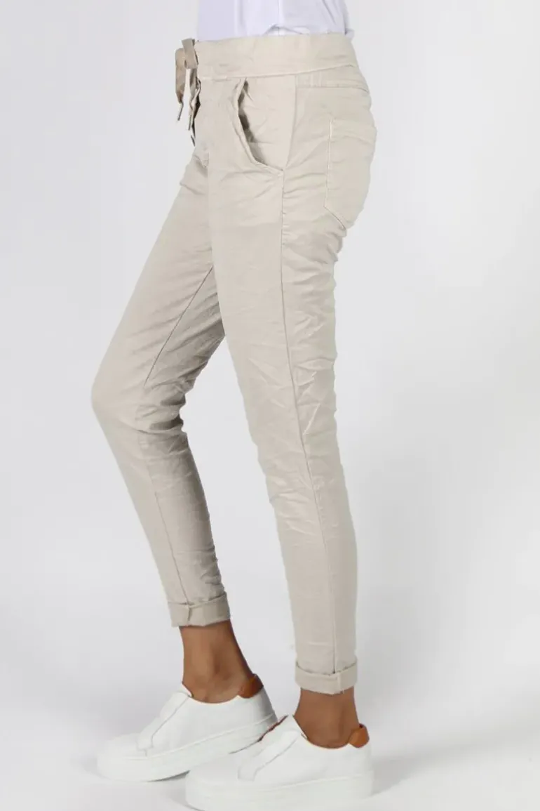 Bohemia Soft Button Jogger In Sand