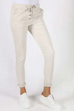 Bohemia Soft Button Jogger In Sand
