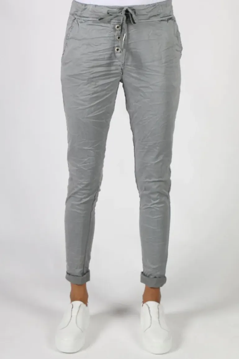 Bohemia Soft Button Jogger In Grey