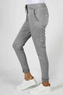 Bohemia Soft Button Jogger In Grey