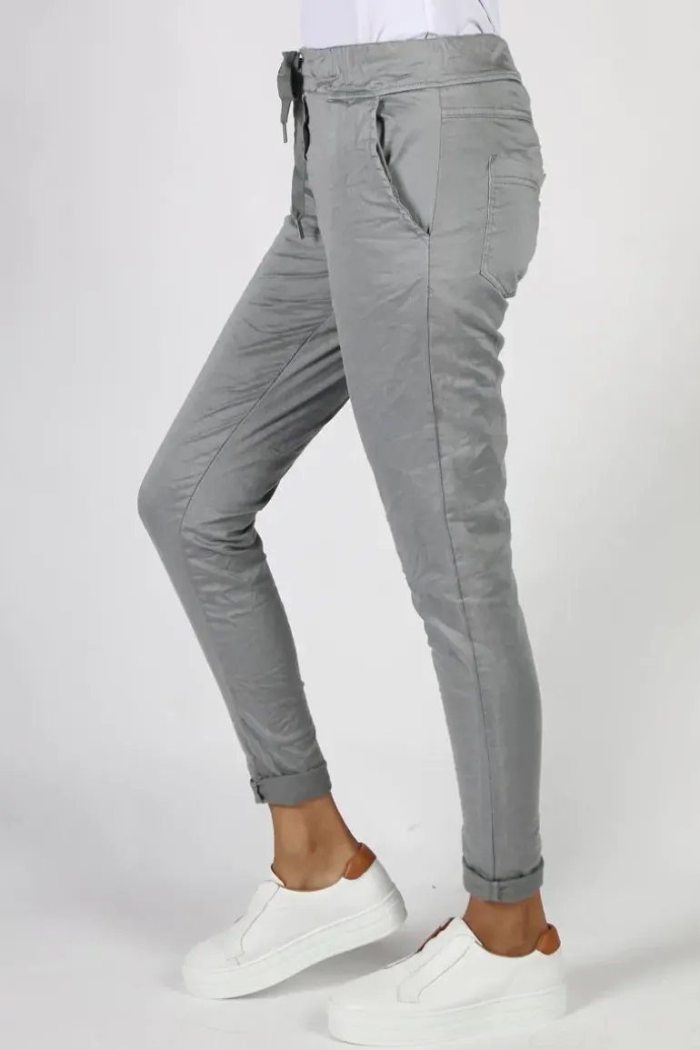 Bohemia Soft Button Jogger In Grey
