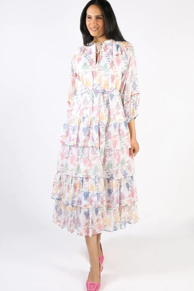 Boom Shankar Poppy Noel Dress In White