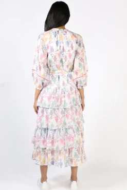 Boom Shankar Poppy Noel Dress In White
