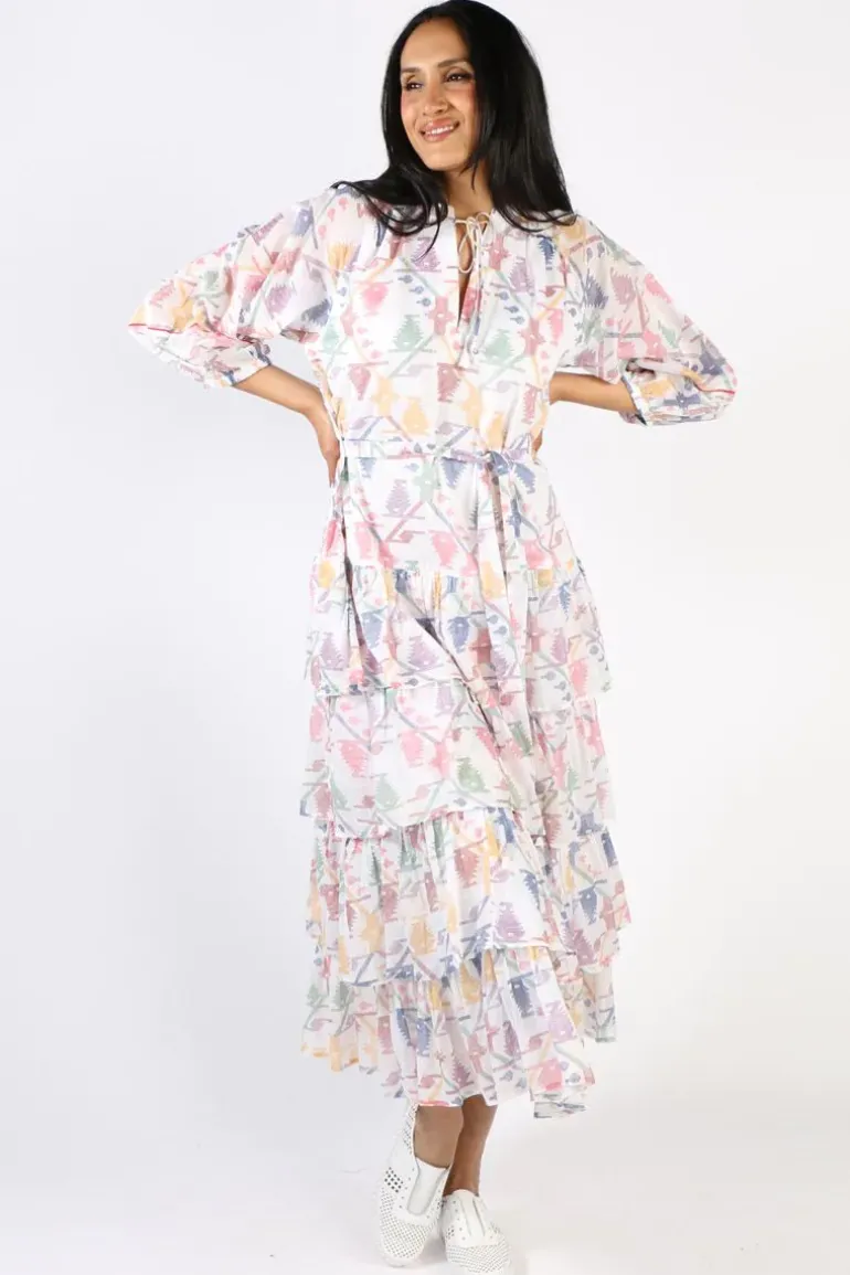 Boom Shankar Poppy Noel Dress In White