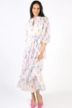 Boom Shankar Poppy Noel Dress In White