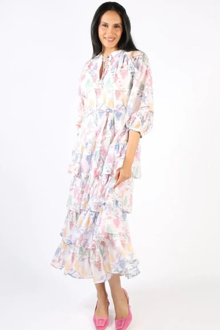 Boom Shankar Poppy Noel Dress In White