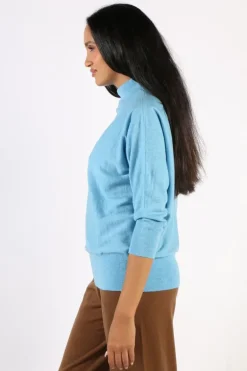 Bridge And Lord Dolman Sleeve Jumper In Blue