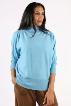 Bridge And Lord Dolman Sleeve Jumper In Blue