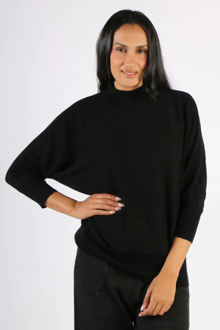 Bridge And Lord Dolman Sleeve Jumper In Black