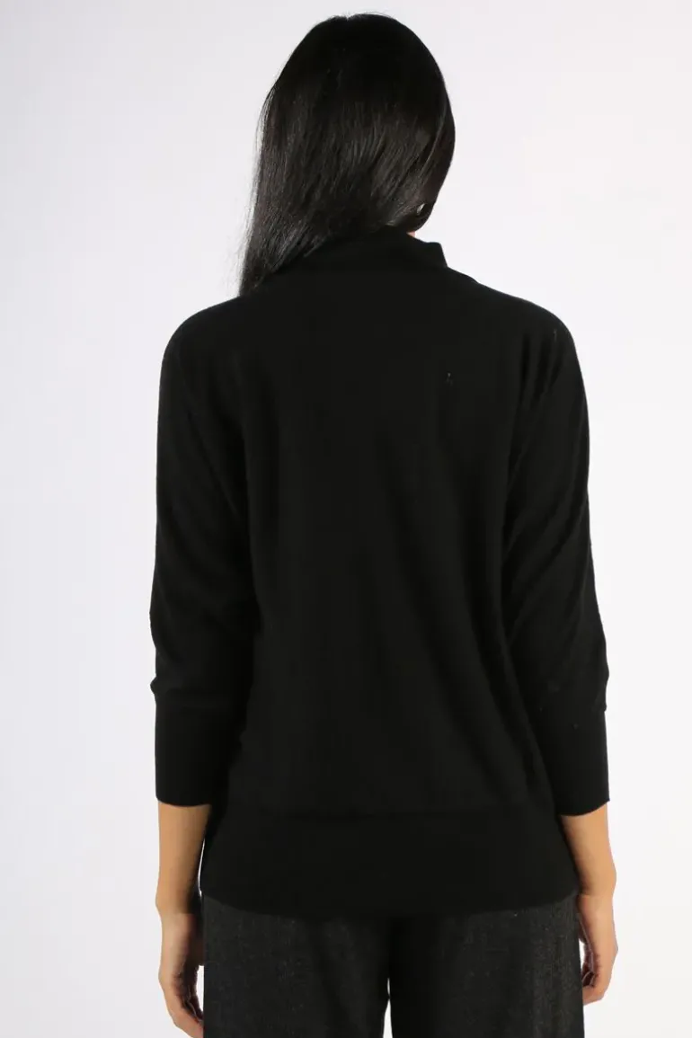Bridge And Lord Dolman Sleeve Jumper In Black