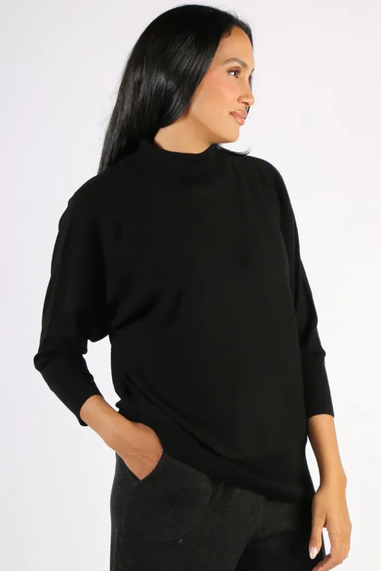 Bridge And Lord Dolman Sleeve Jumper In Black
