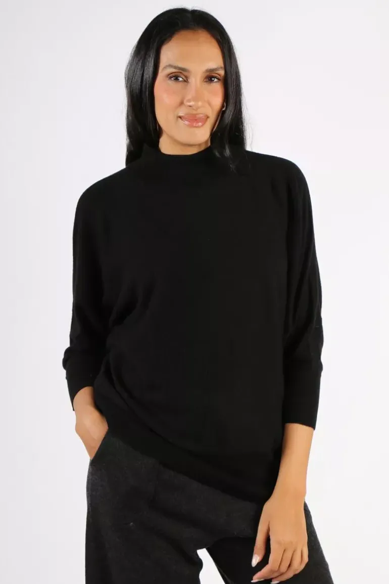 Bridge And Lord Dolman Sleeve Jumper In Black