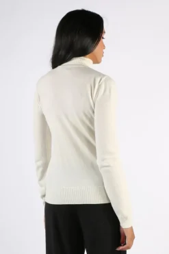 Bridge And Lord Essential Polo Neck Rosie Jumper In Ivory