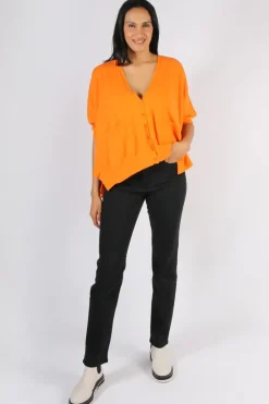 Bridge And Lord Oversized Cardigan In Papaya
