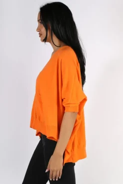 Bridge And Lord Oversized Cardigan In Papaya