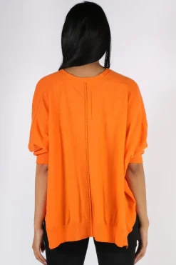 Bridge And Lord Oversized Cardigan In Papaya