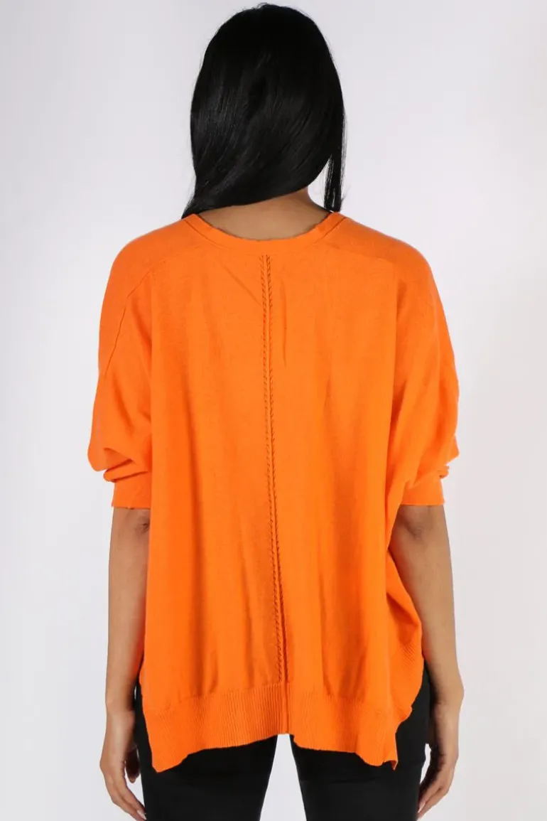 Bridge And Lord Oversized Cardigan In Papaya