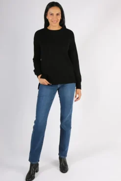 Bridge And Lord Relaxed Crew Neck Jumper In Black