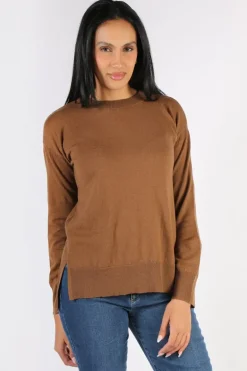 Bridge And Lord Relaxed Crew Neck Jumper In Espresso