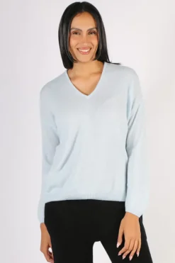 C & Co Boyfriend Jumper In Pale Blue