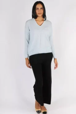 C & Co Boyfriend Jumper In Pale Blue
