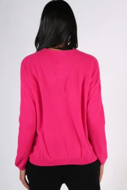 C & Co Boyfriend Jumper In Hot Pink
