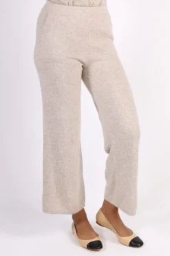 C & Co Classic Palazzo Pant In Oatmeal