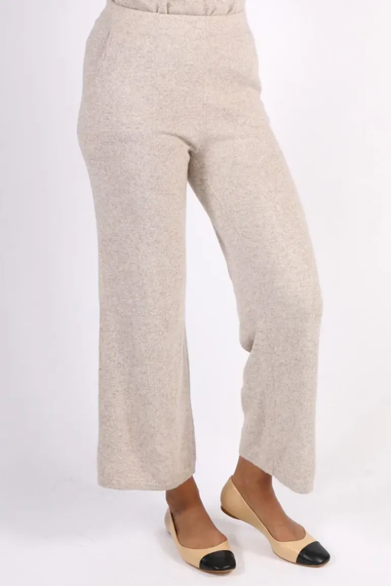 C & Co Classic Palazzo Pant In Oatmeal